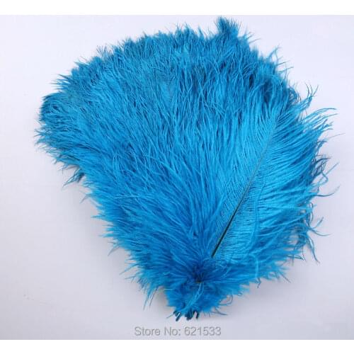 Freeshipping!100pcs 10-12in/25-30cm high quality natural sky blue ostrich feathers wedding hot