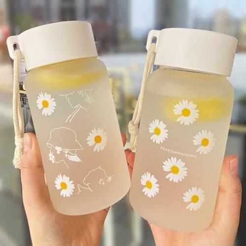Water Cup Girl Cute Student Simple Portable Fresh Creative Forest Department Girl Personality Frosted Plastic Cup Trend
