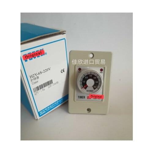H2Y-6S-220V H2Y-6S-110V Panel type Power On Delay Timer 100% New Original H2Y-6S