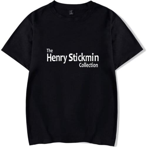 Henry Stickmin Collection T Shirt Street Fashion Letter Print T-shirt Harajuku Casual Short Sleeve T Shirt Men Women Summer Tee