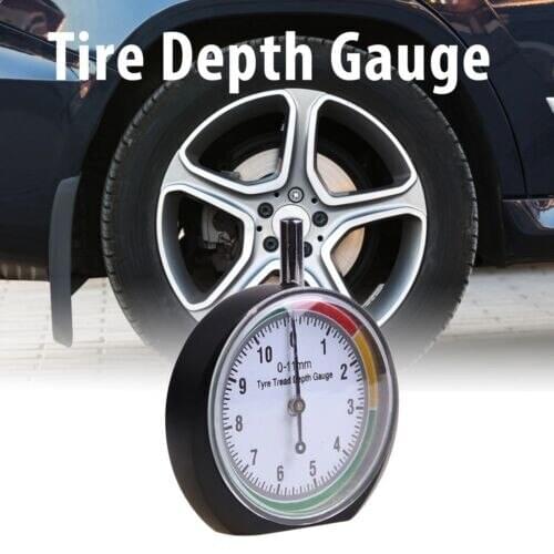 Car Tire Tyre Tread Depth Gauge Trucks Van Tire Pointer Monitor Measure Device Tool Wheel Dimension Measurement