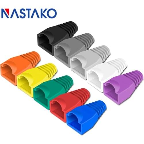 Cat5 Cat5e Cat6 RJ45 Connector Caps Cover Boot RJ45 Ethernet Cable Connector Network Modular Plug Boots 6.0mm Colorful