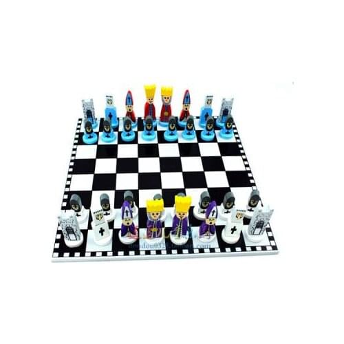 Magnetic chess cartoon character children birthday New Year gift wooden chess European and American style cartoon modeling puzzl