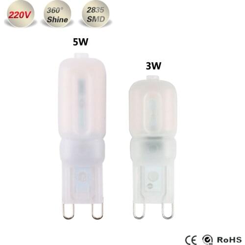 Mini G9 Lamp LED Dimmable Light 3W 5W SMD2835 PC Cover 110V 220V G9 LED Bulb High Quality Chandelier Light Replace Halogen Lamp