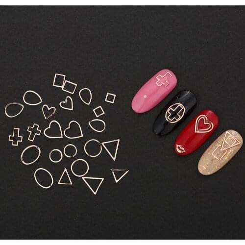 Fashion 1 Wheel 3D Rose Gold Rivet Nails Decorations Circle Round Beads DIY Beauty Manicure Nail Art Decors