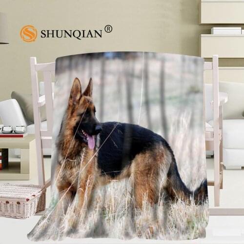 Custom German Shepherd Dog Blanket Soft DIY Your Picture Decoration Bedroom Size 56x80Inch,50X60Inch,40X50Inch A7.10