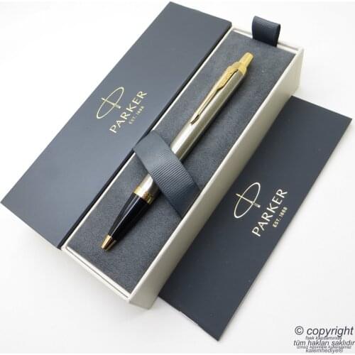 Parker IM Brushed Golden Ballpoint Pen | İsme Special Pen