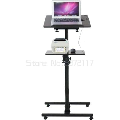 Notebook stand upright office simple folding mobile manual lifting portable computer desk
