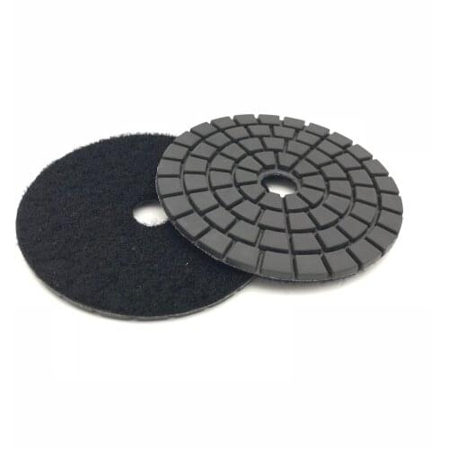 4 inch 100mm white buff black buff diamond resin polishing pad for stone