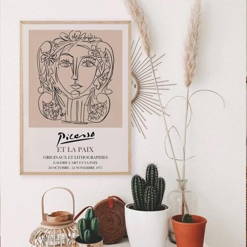 Simple and modern Matisse abstract black and white line beauty figure mural poster picture prints porch decoration picture