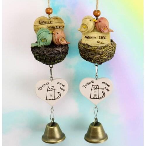 Bird resin wind chimes & hanging decorations Home Garden japanese wind chimes