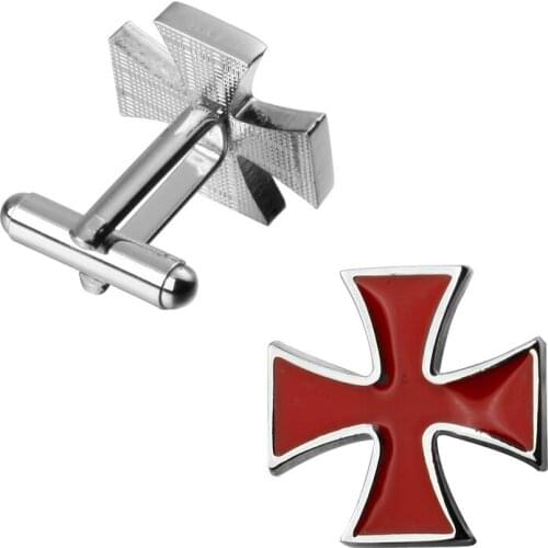 Luxury shirt Red cross cufflink for mens Brand cuff buttons cuff links High Quality abotoaduras Jewelry 3 pair pack sale