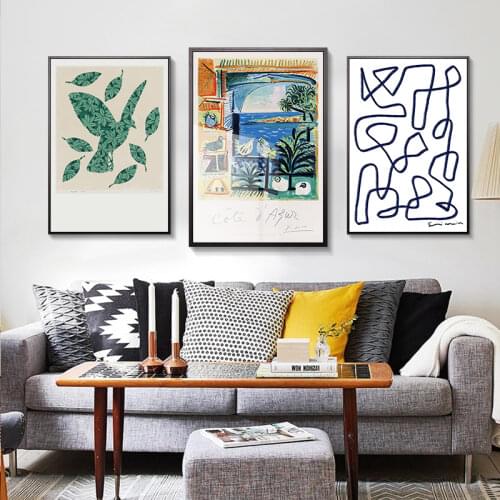 Nordic Classic Abstract Figure Landscape Oil Painting Wall Art Canvas Poster And Print Wall Picture For Living Room