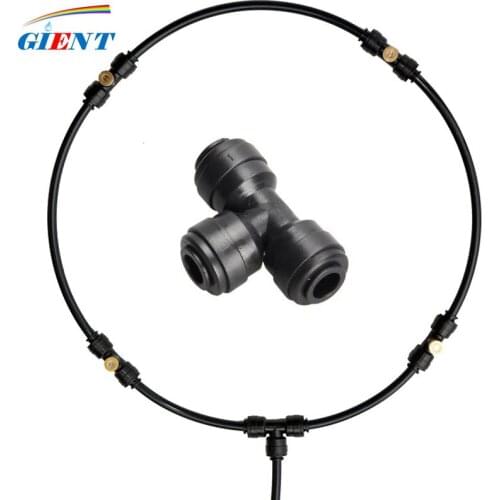 1/4 Inch Three-Way POM Tee Joint Connector Coupler Plumbing Flexible Pipe Threaded Garden Water Connectors Irrigation System
