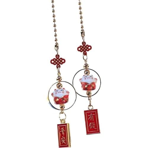 Fortune Cat Interior Lucky Cute Beautiful Handmade Car Pendant Interior Supplies Drop Shipping Hot China Style