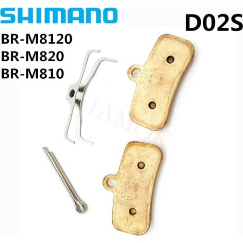 SHIMANO DEORE XT Bike D02S Narrow Metal Disc Brake Pads for Iamok BR-M8120/M7120/M820/M810 with Spring 4-Piston Bicycle Parts