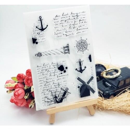 1pc Kawaii Lighthouse Silicone Clear Seal Stamp DIY Scrapbooking Embossing Photo Album Decor Rubber Stamp Art Handmade Puzzle
