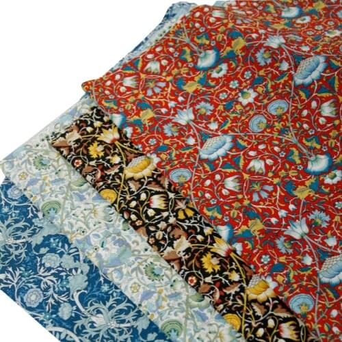 140x50cm Classical Antique Pure Cotton Fabric making Summer Dress Clothing Cloth