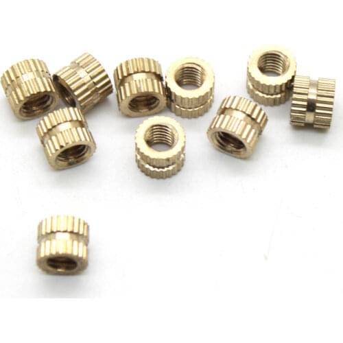 20PCS/lot M4*6*10 MM Copper inserts Injection nut embedded parts copper knurl nut CPC10