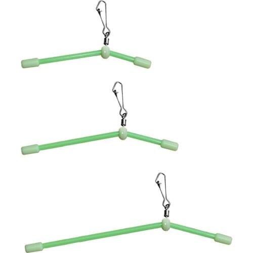 5pcs Anti-Tangle Feeder Booms 7/10/12/15cm Luminous Anti Tangle Boom With Sinker Snap Swivels Fish Lure Booms For Sea Fishing