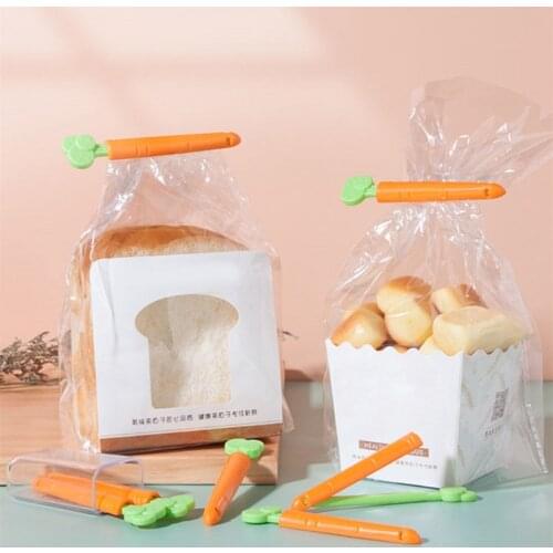 5pcs Preservation Clips Snack Sealing Clip Reusable Food Close Clip Cartoon Packages Clamp Keeping Fresh Clamp with Magnetic