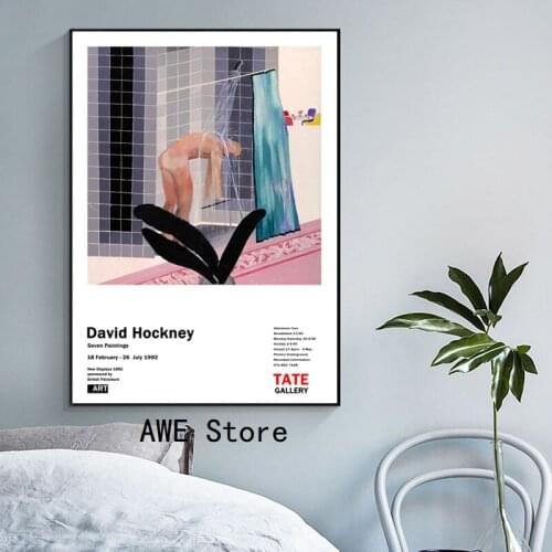 Abstract David Hockney Oil Paintings Canvas Poster Canvas Giclee Classic Artwork for Living Room Bedroom Decor Picture pop