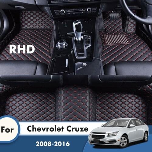 RHD Car Floor Mats For Chevrolet Cruze 2016 2015 2014 2013 2012 2011 2010 2009 2008 Carpets Styling Custom Auto Interior Cover