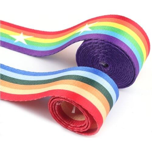 38mm Colorful Striped Webbing Ethnic Polyester Geometric Pattern Webbing 1.5inch Ribbons for Purse Dog Collar Strap Sewing Craft