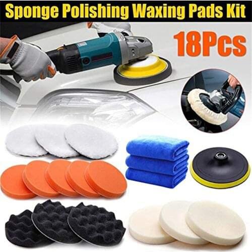 18pcs Car Polishing Pads Buffing Wheel Discs Beauty Waxing Tools Suitable For Jewelry Metal Ceramics Waxing Polishing Cleaning