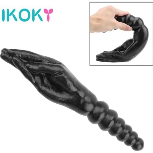 IKOKY Prostate Massage Double End Anal Plug Sex Toys for Women Gay Anal Stimulation Big Dildo Butt Plug Soft Anus Bead Huge Size