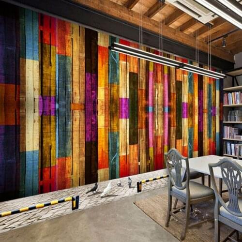 Photo wallpaper Color wood mural background wall lobby wallpaper stereo living room bedroom wallpaper custom mural