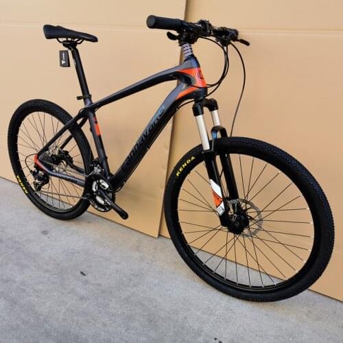 Carbon Fiber Mountain Bike 26 Inch 27.5 Inch Lock Front Fork Climbing Hydraulic Double Disc Brake Mountain Bike