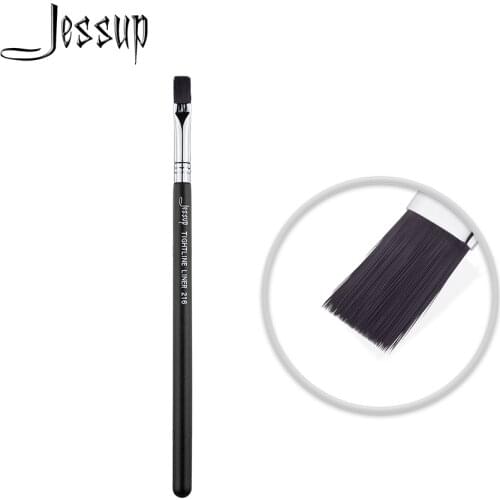 Jessup Black/Silver Eyeshadow brush Precise Tightline Liner Synthetic hair Cream Liquid 216
