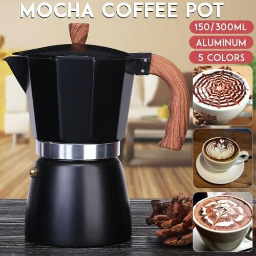 Aluminum Mocha Espresso Percolator Pot Coffee Maker Portable Home Kitchen Italian Style Coffee Maker Percolat Stove Top Kettle
