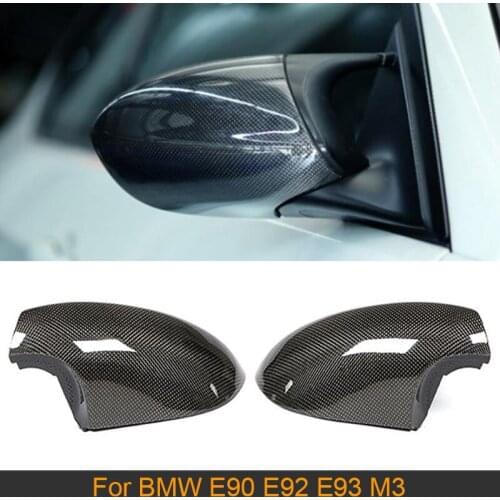 Carbon Fiber Car Rearview Mirror Cover Cap For BMW 3 Series E90 E92 E93 M3 Only 2006 - 2013 Replace Side Mirror Cover Cap Shell