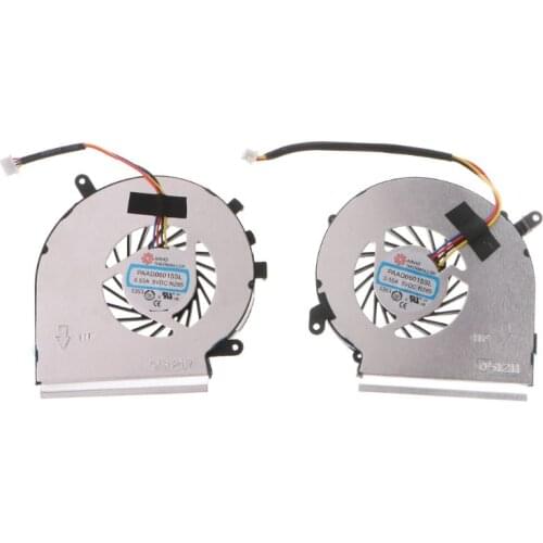 1Pair 4Pins Cooler Cooling Fan for MSI GE62VR GP62MVR GL62M Laptop CPU GPU M17F