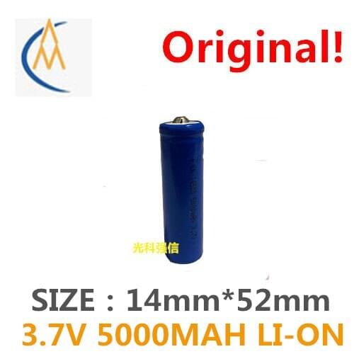 New foot let flashlight AA lithium battery 5 14500 lithium battery 5000 mah 3.7 V durable enough capacity point