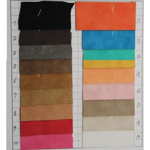 Shoe material wholesale Matte leather luggage bags Snake Print faux PU leather Matte serpentinite/ fabric leather meter