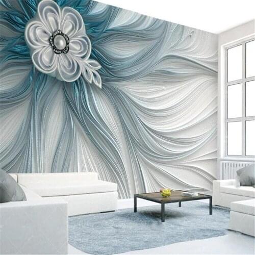 Milofi customized large wallpaper mural abstract atmosphere creative relief striped lines modern fashion 3d background wall