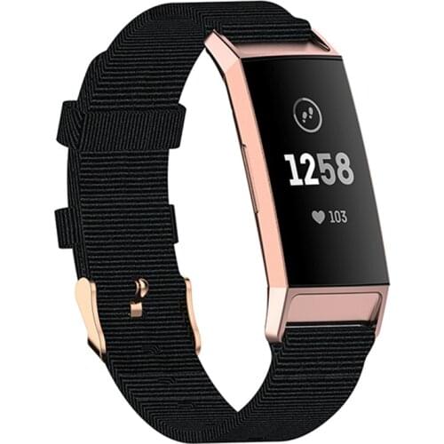 Wristwatch Band Strap Replacement for Fitbit Charge 3/3 SE/4/4 SE Smart Watch Nylon Woven Watch Band With Plastic Head Tablets