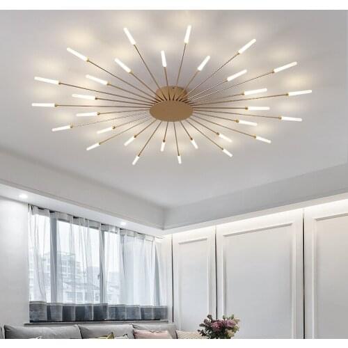Modern LED Chandelier Ceiling Golden Black For Dining Living Room Bedroom Home Decoration Hanging Lights Creative New Fixtures