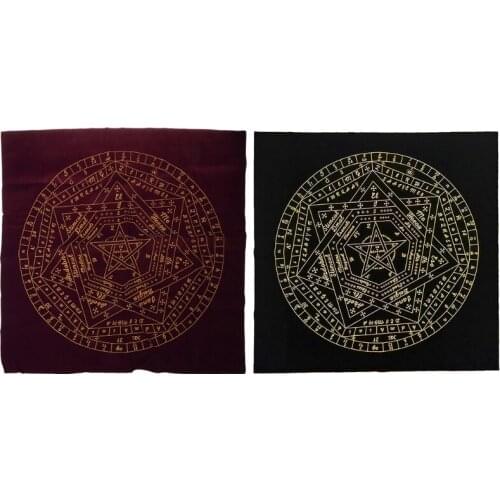 Tarot Card Tablecloth Sigils of Elohim Mysterious Divination Altar Velvet Cloth