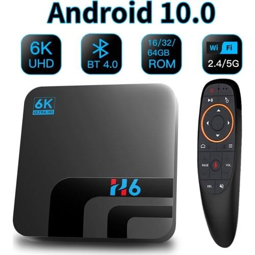 Tv box android 10 2.4G&5G wifi 4GB 64GB android 10 tv box 6K HD 3D video H.265 madia player smart tv box android top box