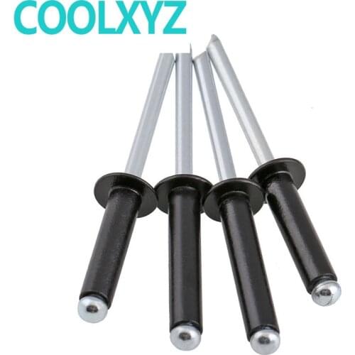 Factory spot supply paint black pull nail open aluminum core rivet decoration nail pull rivet M2.4-M5 25Pcs