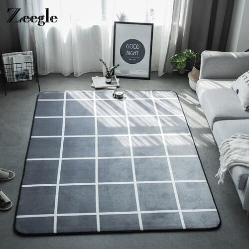 Zeegle Geometric Area Rug For Living Room Carpets Kids Room Anti-slip Bedroom Carpets Bedside Rugs Office Chair Floor Mats
