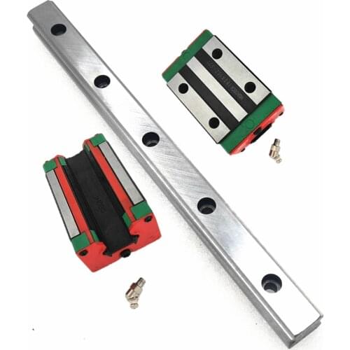 1pcs 15mm linear guide rail HGR20 400/450/500/550mm linear rail with 2pc linear block carriage HGH20CA or HGW20CC CNC parts