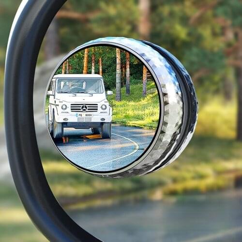 2pcs Car Rearview Mirrors 360-degree Wide Angle Adjustable Rotation Round car goods Car Rearview Mirrors Round Car Accessories
