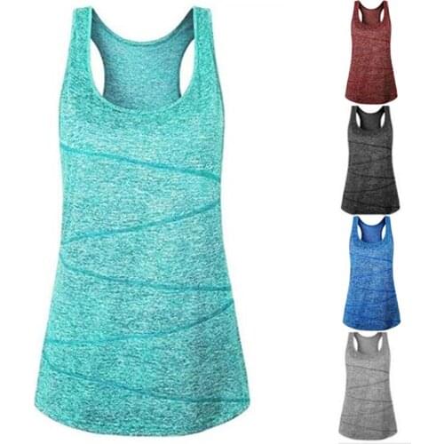 2020 Spring And Summer Breathable Sports Yoga Quick-drying Vest Sleeveless Fitness Tank Running T-shirt Loose Female