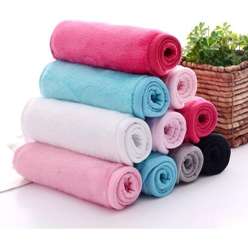 40*18cm Reusable Flannl Towel Facial Makeup Remover Microfiber Cloth Pad Wipe Face Cleaner Skin Care Cleansing Tool
