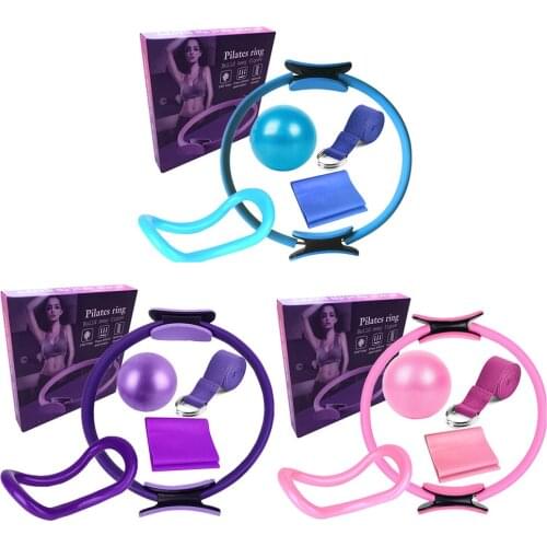 5pcs Stretch Band Pilates Rings Set Multipurpose Leg Arm Muscle Training Fitness Body Building Workout Yoga Circles Accessorie